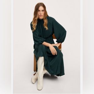 Mango Dark Green Maxi Dress